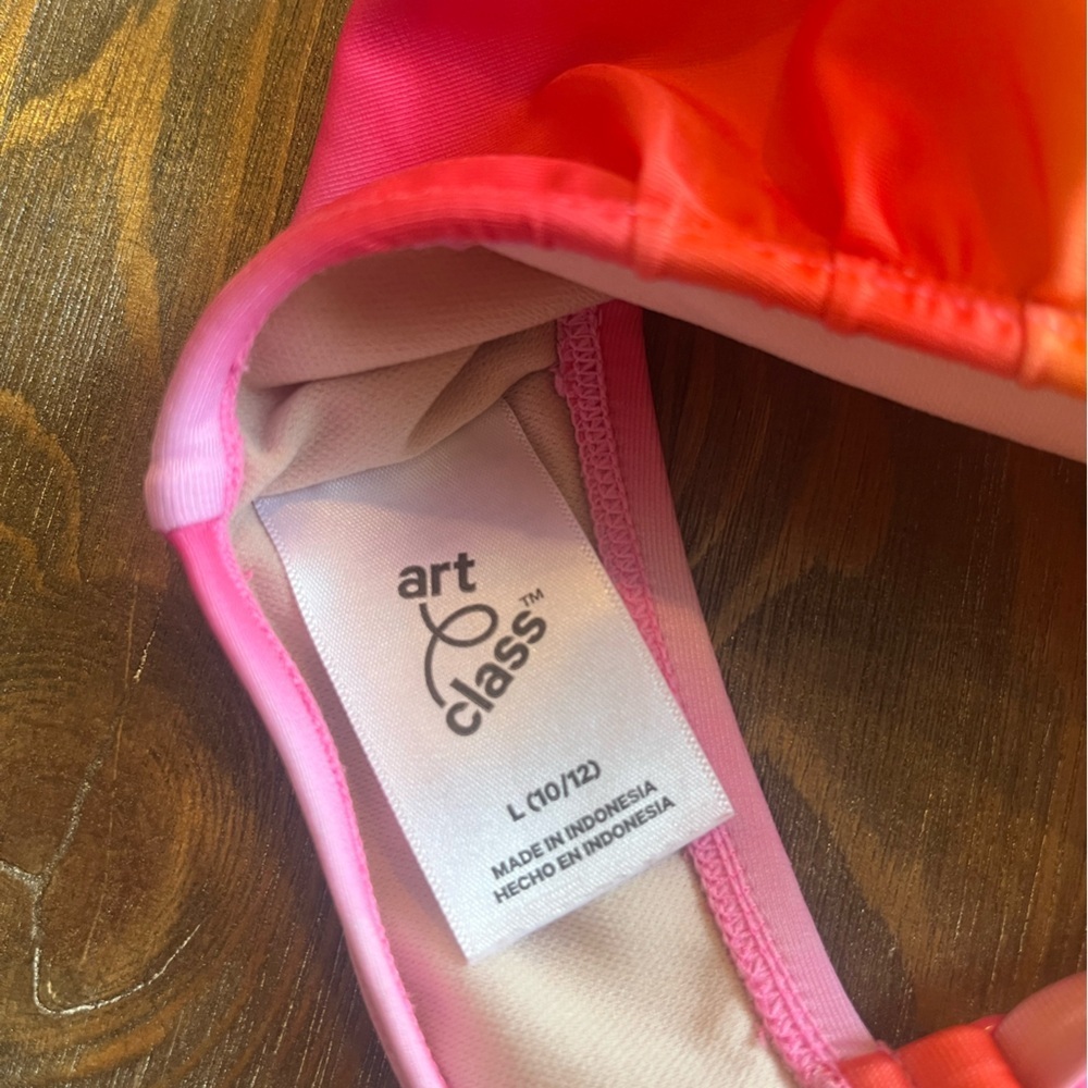 Art Class Vibrant Pink and Orange Bikini Set - Picture 4 of 7